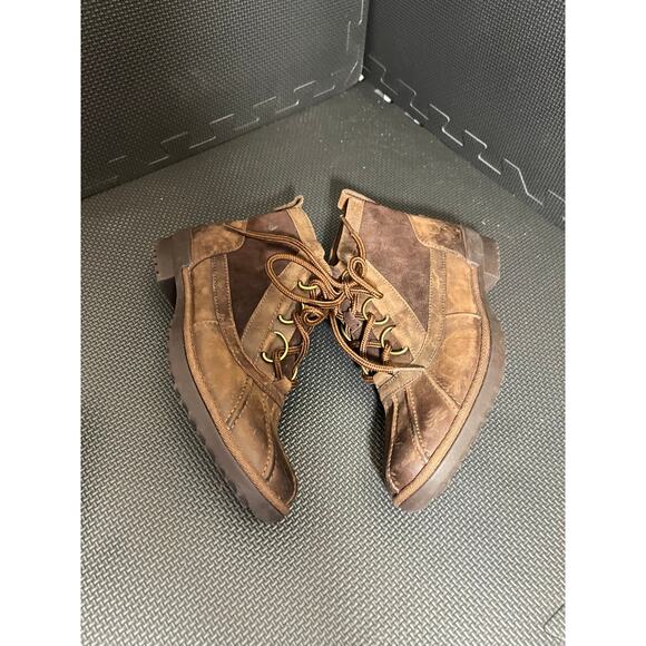 UGG® | Coconut Shell Heather Waterproof Leather Ankle Duck Boot Size 7.5 - Picture 5 of 8